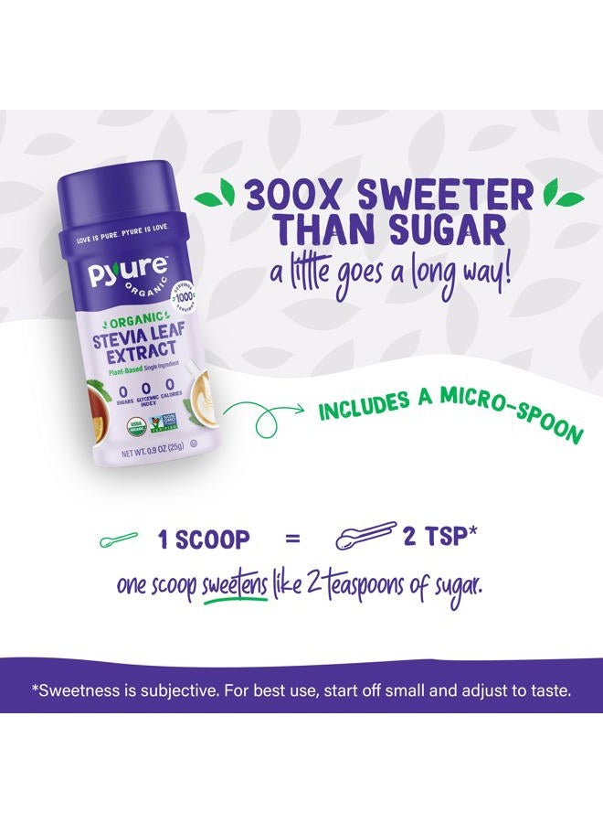 Pyure Organic Stevia Sweetener Extract Powder- 100% Stevia Leaf Extract, No Fillers, 1, 000 Servingsper Container, 0.9 Oz - Image 2