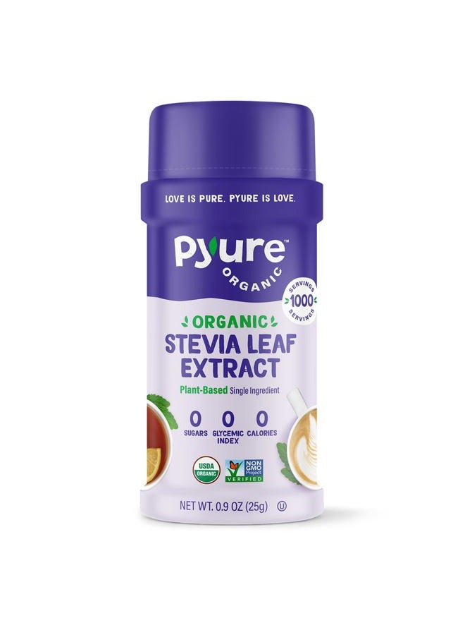 Pyure Organic Stevia Sweetener Extract Powder- 100% Stevia Leaf Extract, No Fillers, 1, 000 Servingsper Container, 0.9 Oz - Image 1