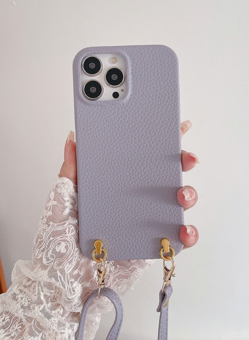 Suteni Back Cover Lychee Leather Phone Case for iPhone