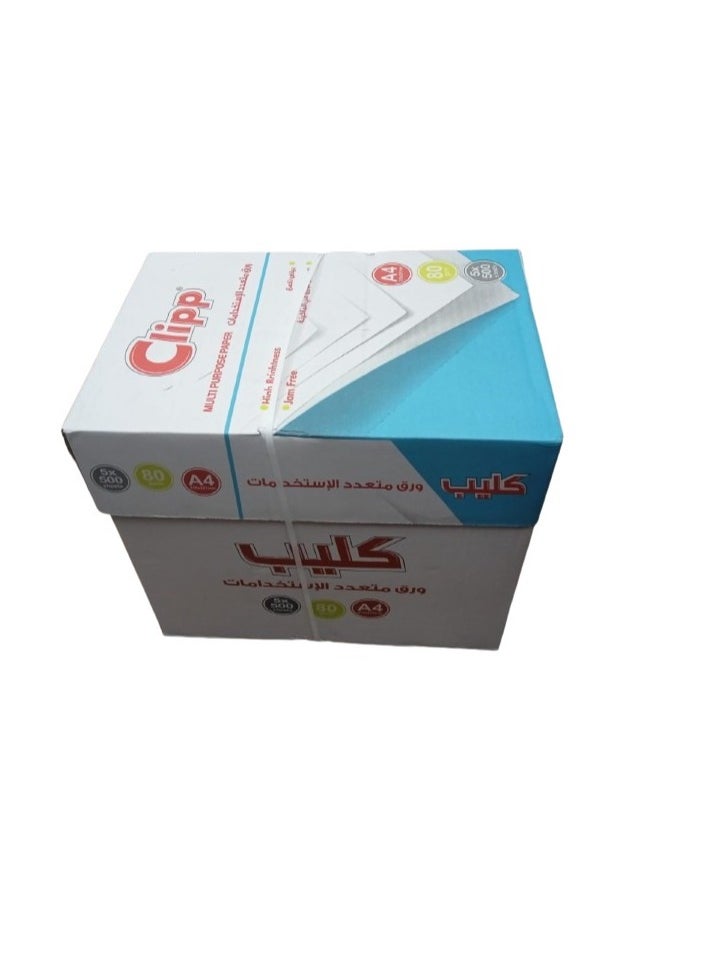 كليب ورق صور مقاس A4 بحجم 80 جرامًا لكل متر مربع مكون من 5 رزم  - Image 2