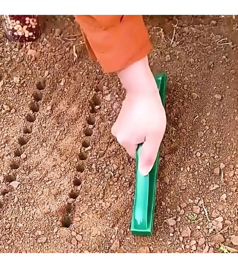 مثقاب يدوي أخضر للبذر وحفر التربة لزراعة الحدائق والمزارع - Image 1