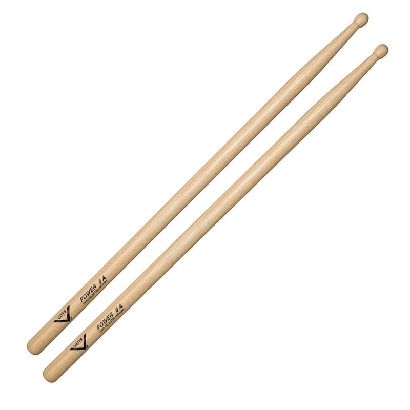 Vater Power 5A Wood Tip Hickory Drum Sticks, Pair - Image 2