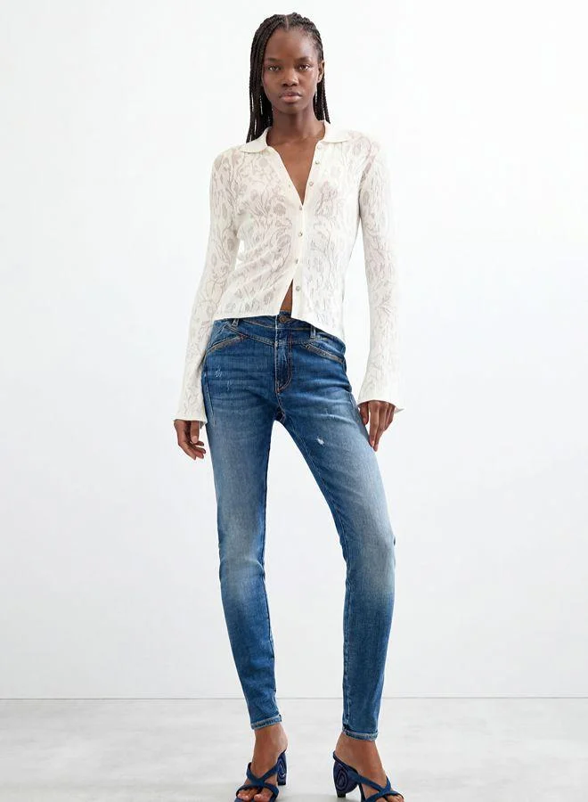 Skinny denim trousers