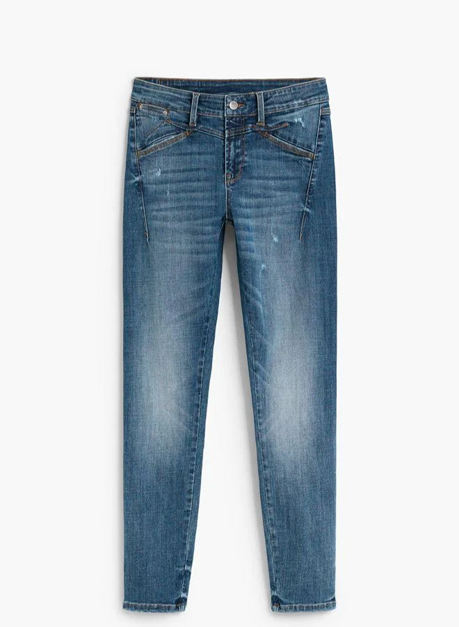 Desigual Blue Skinny denim trousers for Women | Best Price UAE