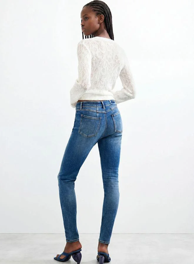 Desigual Blue Skinny denim trousers for Women | Best Price UAE