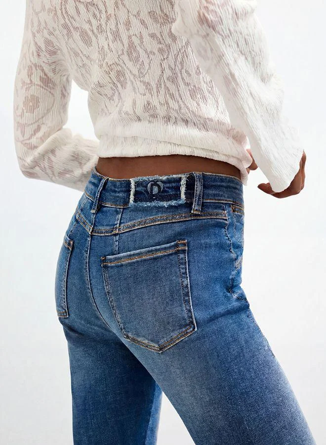 Desigual Blue Skinny denim trousers for Women | Best Price UAE