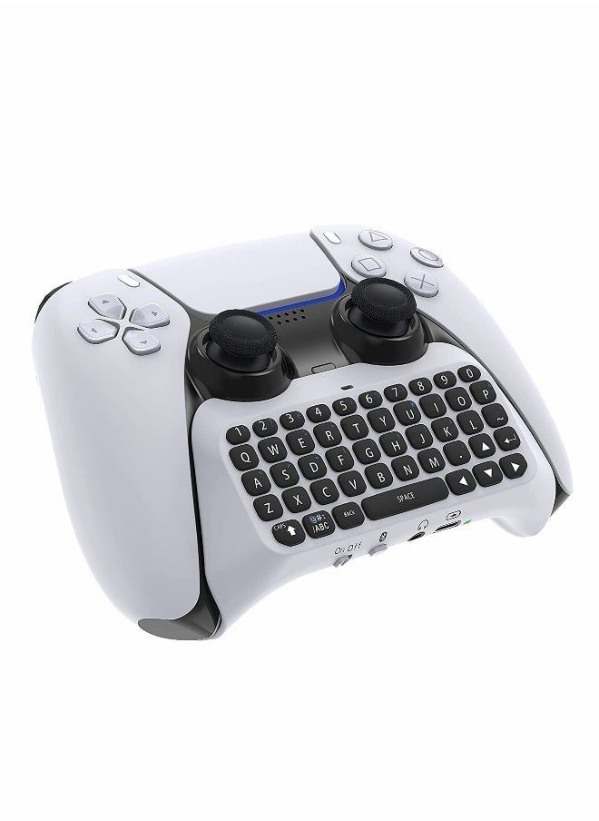 Generic - Wireless Keyboard for PS5 Controller, Bluetooth 3.0 Mini Chatpad Message Game Keyboard Keypad Built-in Speaker with 3.5mm Audio Jack for Messaging and Gaming Live Chat - Image 1