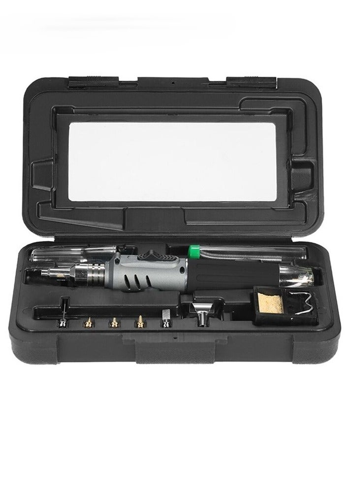 10 in 1 Professional Pen-style Butane Gas Soldering Iron Set 26ml Welding Kit Torch  - Image 1