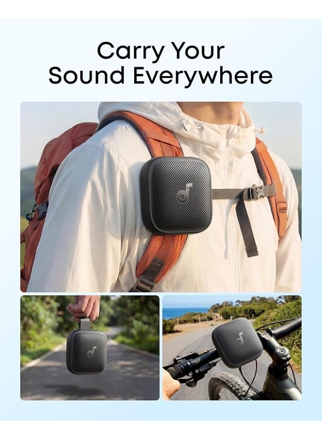Soundcore Boom Go 3i Portable Bluetooth Speaker by Anker, 24H Playtime, 15W Punchy Sound, Emergency Power Bank, Powerful BassUp 2.0, Bluetooth 6.0, IP68 Waterproof for Hiking/Cycling/Camping (Black) - Image 3