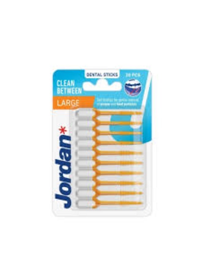 Jordan  Clean Between Dental Stick Set White/ ORANGE  10cm