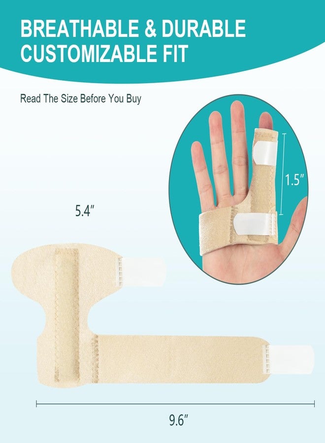 Promifun Finger Braces, Trigger Finger Splints for Straightening, Mallet Finger and Broken Finger, Finger Straighteners Provide Support and Relieve Pain - Khaki - Image 2