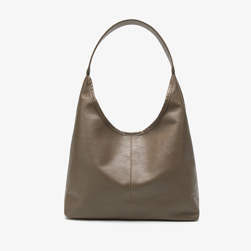 2023 New Texted Litchi Pattern Large Bag Fashionable Vintage Shoulder Crossbody Bag Women'S Large Capacity Class Bag - Image 1
