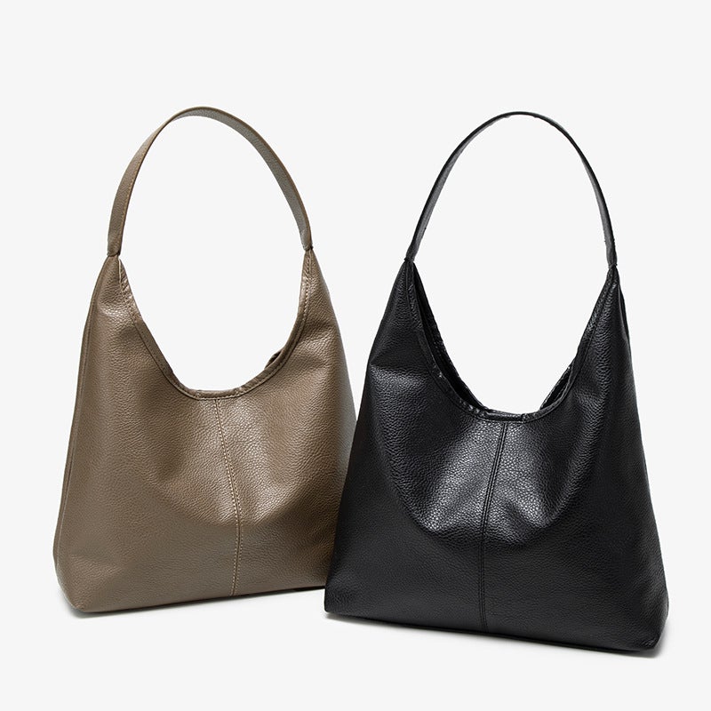 2023 New Texted Litchi Pattern Large Bag Fashionable Vintage Shoulder Crossbody Bag Women'S Large Capacity Class Bag - Image 4