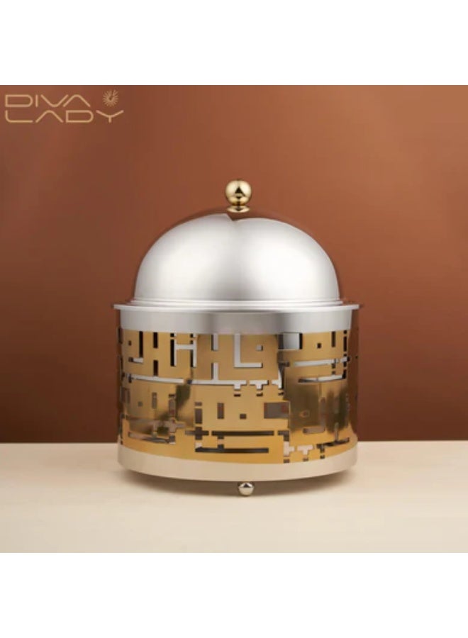 ديفا ليدي 🔥 سخان طعام فاخر بسعة 5 لتر – ارتفاع 30 سم وقطر 29 سم | مثالي للبوفيهات والعزائم الراقية ✨ - Image 3