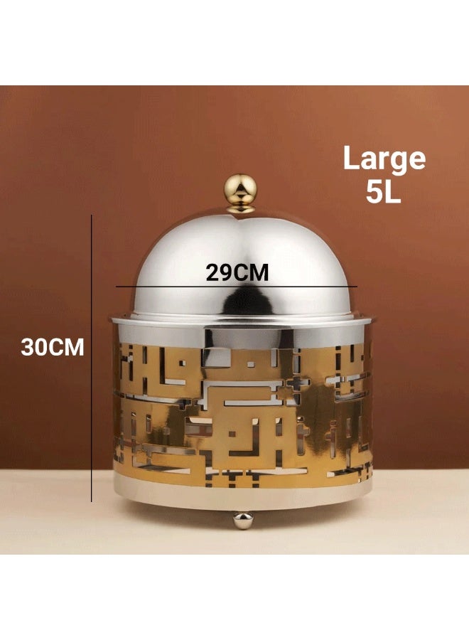 ديفا ليدي 🔥 سخان طعام فاخر بسعة 5 لتر – ارتفاع 30 سم وقطر 29 سم | مثالي للبوفيهات والعزائم الراقية ✨ - Image 4