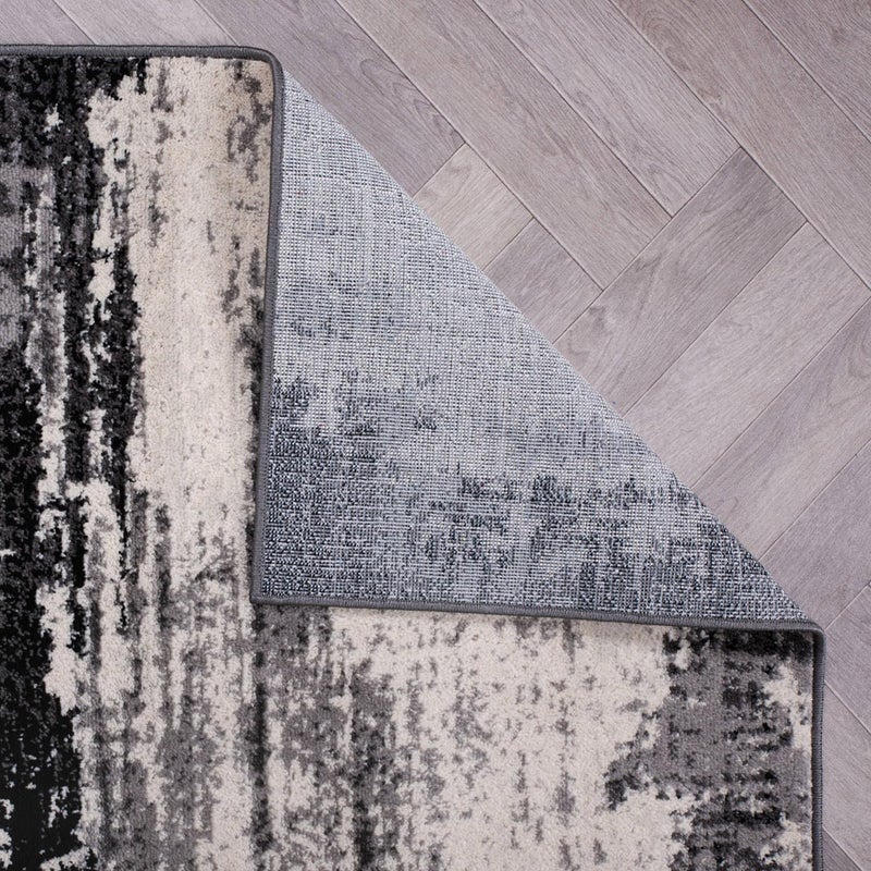 Rugshop Modern Abstract Design Non Shedding Soft Ideal for Living Room,Bedroom,Kitchen Area Rug 5' x 7' Black - Image 5