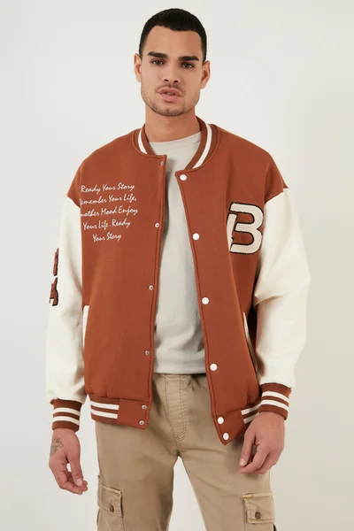 Buratti Oversize College Collar Pocket Bomber Jacket Men's Jacket 628MNH171