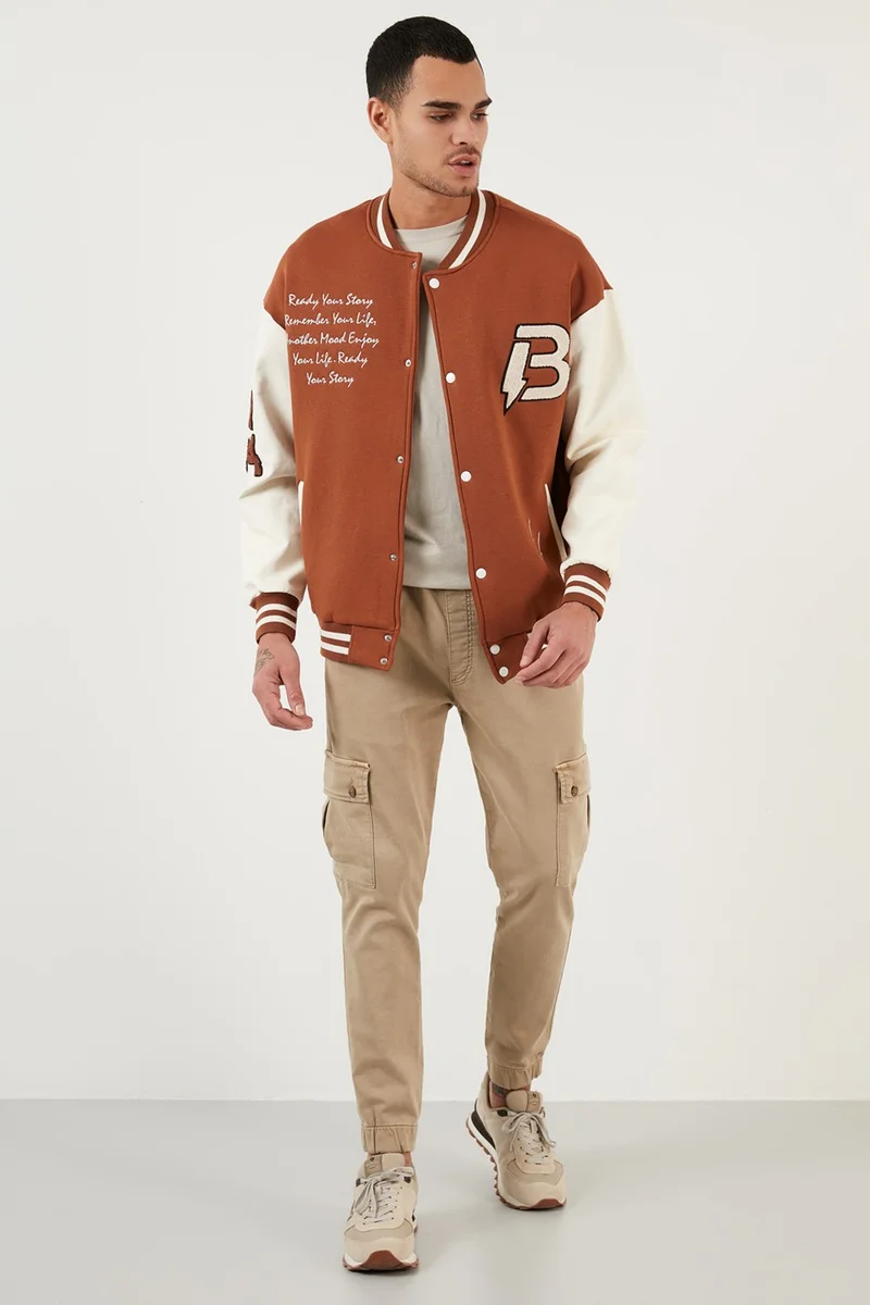 Buratti Oversize College Collar Pocket Bomber Jacket Men's Jacket 628MNH171