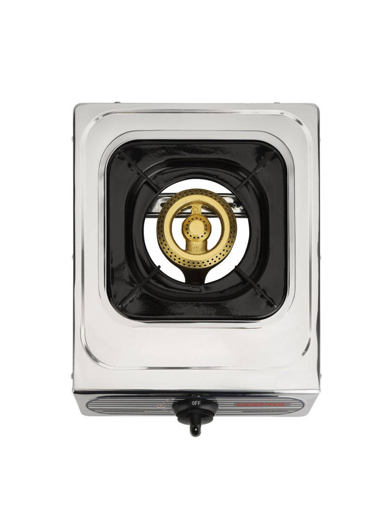 GEEPAS Auto Ignition Cook-top high Fuel Efficiency Single Burner Gas Cooker| Cast Iron Burner GK681 Silver - Image 3