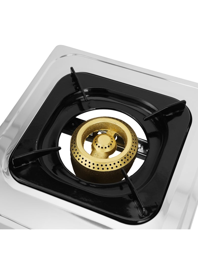 GEEPAS Auto Ignition Cook-top high Fuel Efficiency Single Burner Gas Cooker| Cast Iron Burner GK681 Silver - Image 4