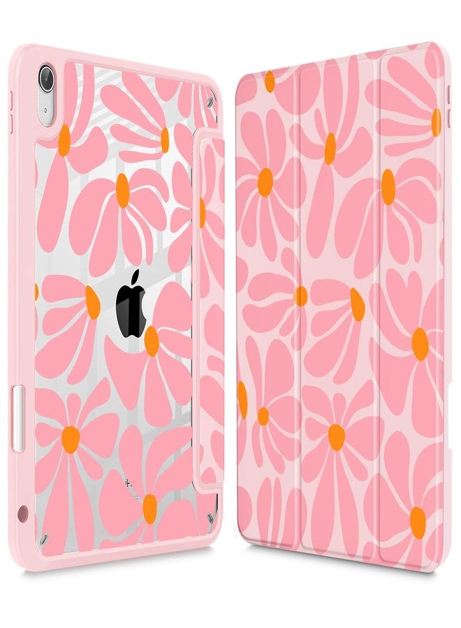 May Chen for iPad (A16) 11th Generation Case 11 Inch 2025, iPad 10th Gen Case 2022 10.9 inch, Built-in Pencil Holder with Shockproof Cover Clear Transparent Back Shell Auto Wake/Sleep, Groovy Flower - Image 1