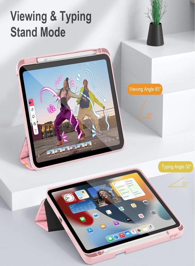 May Chen for iPad (A16) 11th Generation Case 11 Inch 2025, iPad 10th Gen Case 2022 10.9 inch, Built-in Pencil Holder with Shockproof Cover Clear Transparent Back Shell Auto Wake/Sleep, Groovy Flower - Image 5