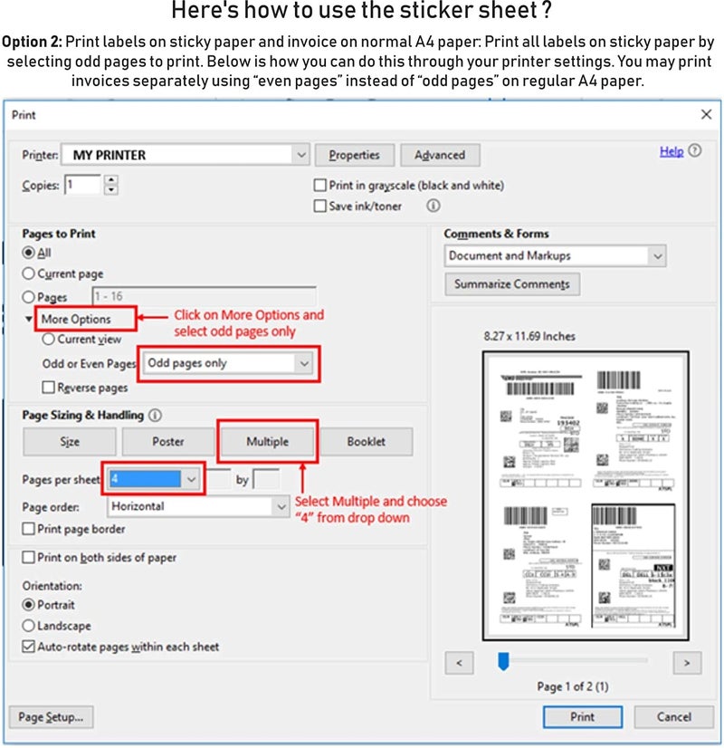 Securement Easyship Sticky Labels (A4 Size Sheet with 4 Pre-Cut Per Sheet) - to Print Easyship Order Labels & Invoice (100 Sheets) - Image 4