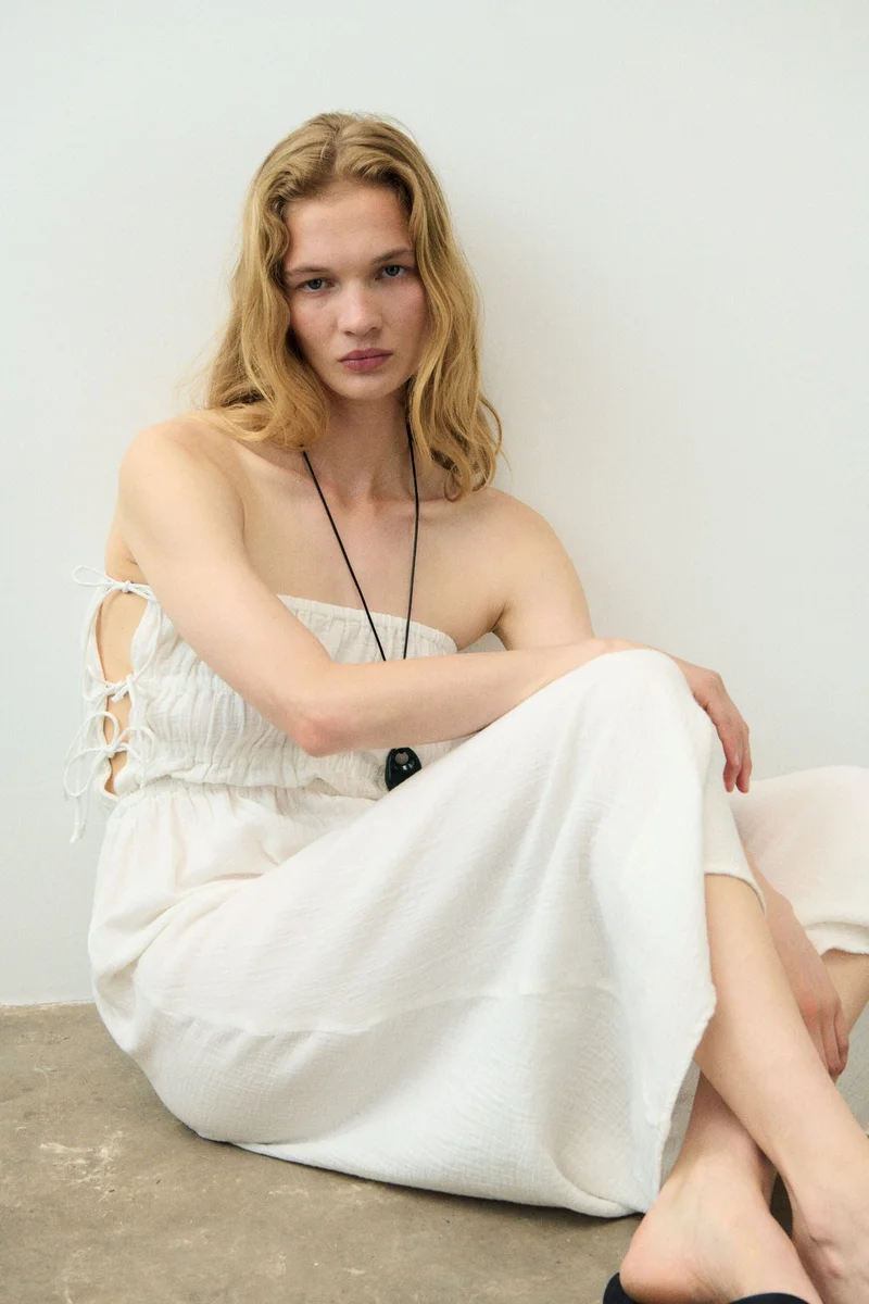 H&M Muslin bandeau dress