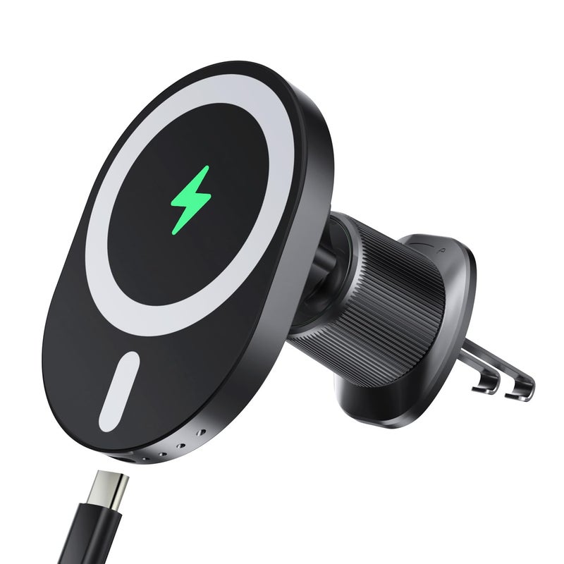 AOUXSEEM for Magsafe Car Charger Mount,15W Fast Charging,20xN55 Magnets,Car Phone Holder Wireless Car Charger Magnetic Phone Holder for iPhone 17/16/15/14/13/12/Pro/Plus/Max Samsung Galaxy S Series - Image 1