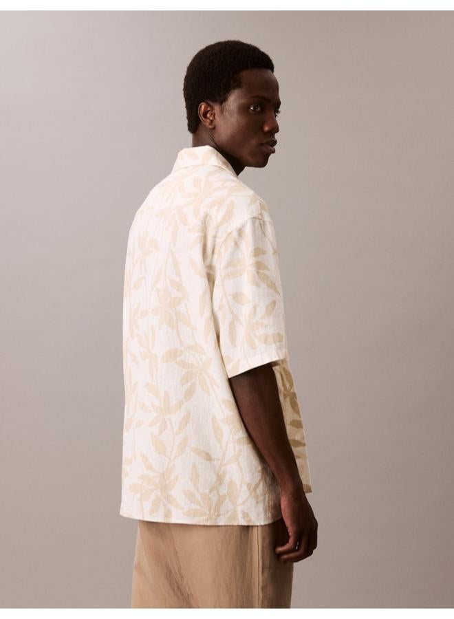 CALVIN KLEIN Linen Cotton Short Sleeve Shirt - Image 2