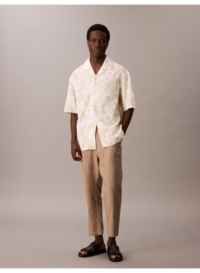 CALVIN KLEIN Linen Cotton Short Sleeve Shirt - Image 4