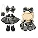 NEOVISTA Clothes Compatible with LABUBU Doll 4PCS Houndstooth lace Dress Set 17cm Doll Clothes Designer Outfit for Urban Chic Theme Classic Stylish Accessories for Labubu No Doll Houndstooth Rebel - Image 3
