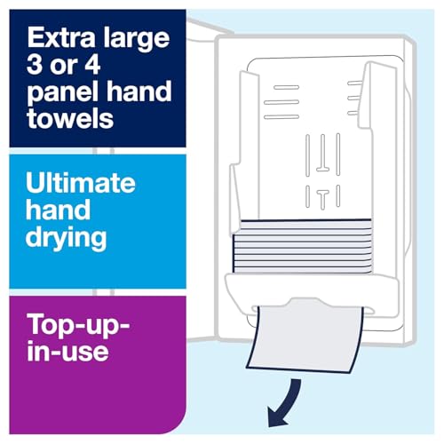 Tork Xpress Multifold Hand Towel Dispenser White H2, Slim, One-at-a-Time Dispensing, Elevation Design, 553020 - Image 4