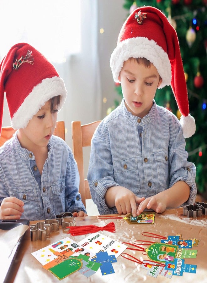 Oudain 32 Sets Nativity Craft Kits for Kids DIY Bible Christian Religious Christmas Crafts Jesus is The Reason Ornament Christian Sunday School Crafts for Kids Xmas Party Fun Preschool Classroom Activities - Image 4