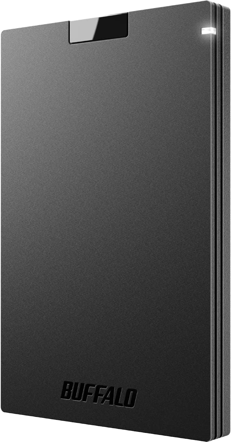 BUFFALO External SSD 500GB - Compatible with PS4 / PS5 / Windows/Mac - USB-C - USB-A - USB 3.2 - External Solid State Drive - â€ŽSSD-PG500U3B - Image 1