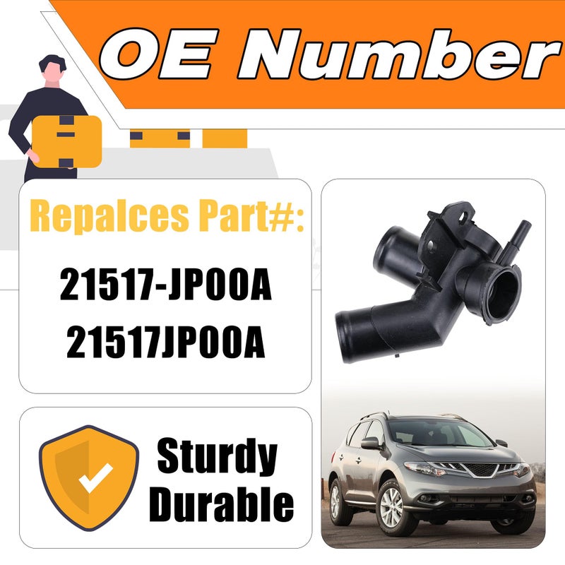 LEVANLIGHT 21517JP00A Engine Upper Coolant Filler Neck Sub Radiator Filler Pipe Compatible with Nissan Quest 20112017 Murano 20092014 - Image 4