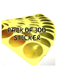 Generic Circular sticker, a set of 300 pieces of gold foil stickers for certificate paper, 5 cm, in gold color, Up to Date printing Egypt  - Image 1
