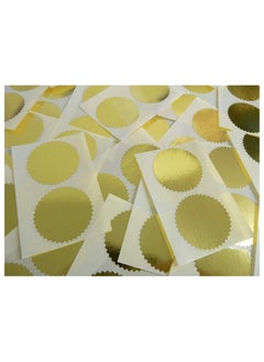 Generic Circular sticker, a set of 300 pieces of gold foil stickers for certificate paper, 5 cm, in gold color, Up to Date printing Egypt  - Image 2