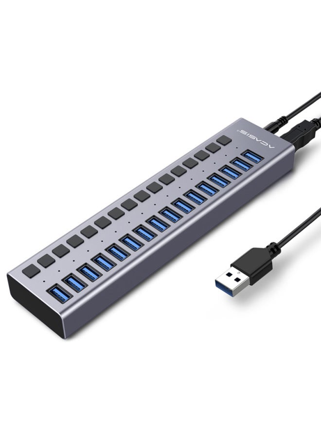 Acasis Usb Splitter 20-port Computer Mobile Phone Hub Hub With Power High-power Charging Docking Station - Image 1