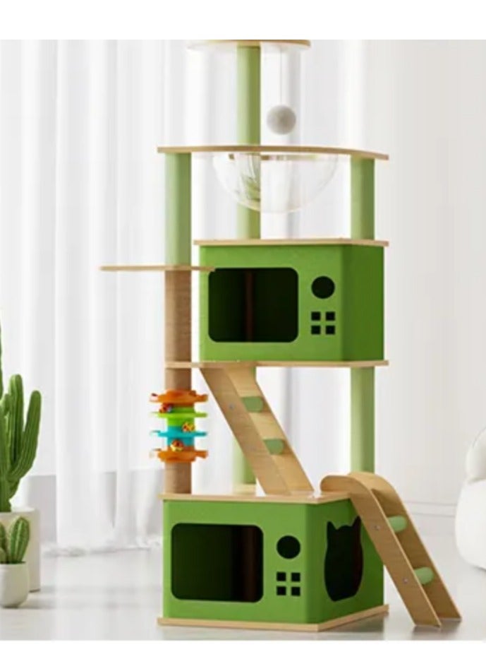 Cat Tree Cat Tower Kitten Condo House with Scratching Posts Cat Climbing Tree with Cat House Five-layer Cat Furniture 137 cm for Large Cat Pet tree Cat Bed easy to Assembly - Image 1