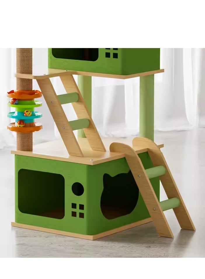 Cat Tree Cat Tower Kitten Condo House with Scratching Posts Cat Climbing Tree with Cat House Five-layer Cat Furniture 137 cm for Large Cat Pet tree Cat Bed easy to Assembly - Image 5