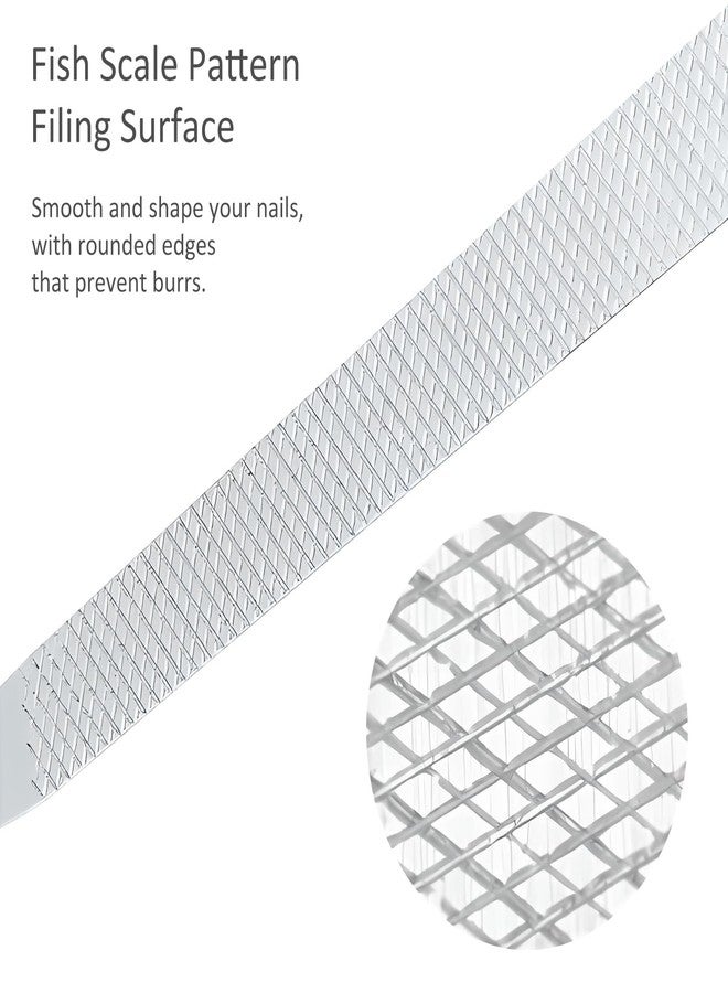 Jaasuee 10-Pack Metal Nail Files for Natural Nails - Stainless Steel, Thin, Durable with Curved Sharp Pointed Tip, Double-Sided Manicure and Pedicure Tools - Image 4