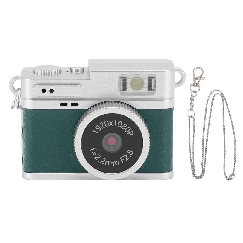 Pocket Digital Camera 0.96 Inch Green 1080P Full HD Video Recording - Built-In LED Light 2MP Retro Camera for Travel Vlogging Photographers - Image 1