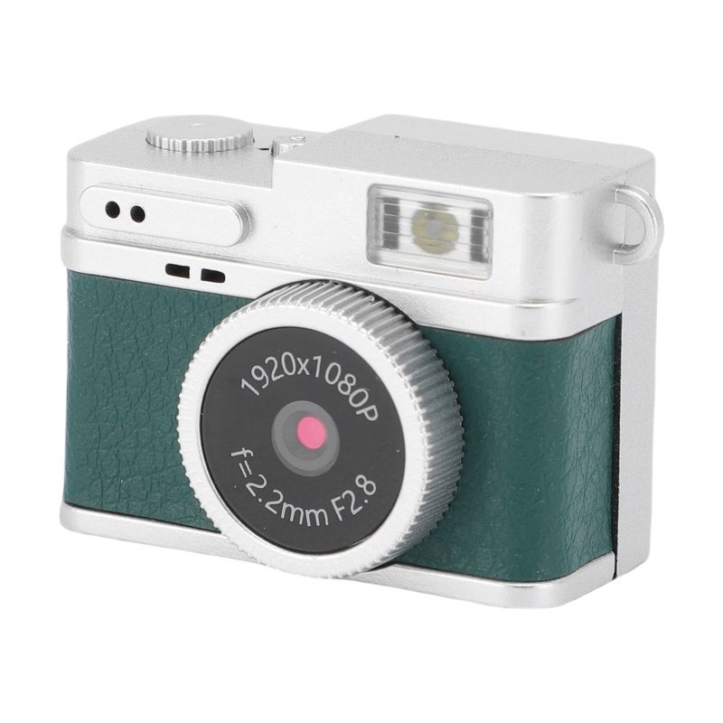 Pocket Digital Camera 0.96 Inch Green 1080P Full HD Video Recording - Built-In LED Light 2MP Retro Camera for Travel Vlogging Photographers - Image 2