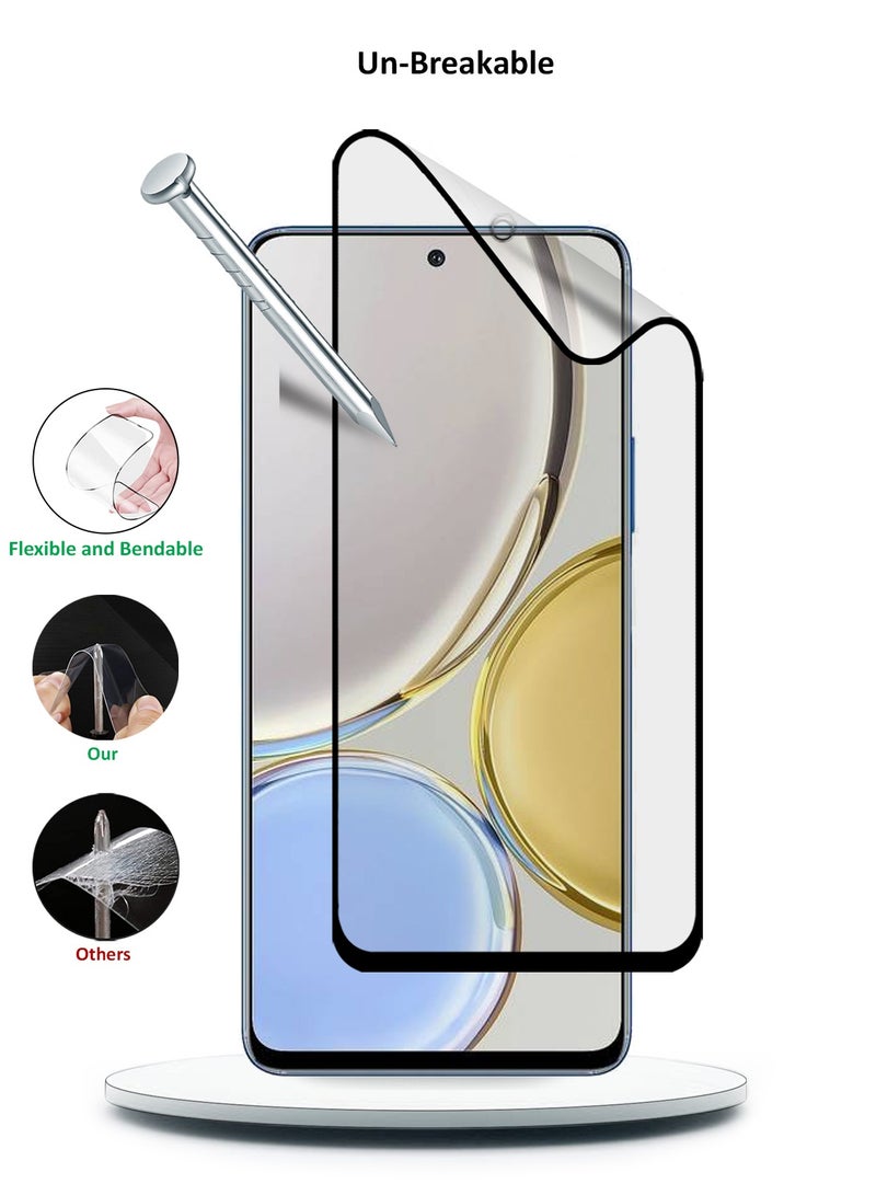 Wtech Nano Ceramic Full Glue Full Cover Matte Flexible Screen Protector For Honor X9 4G / 5G 2022 Clear/Black - Image 3