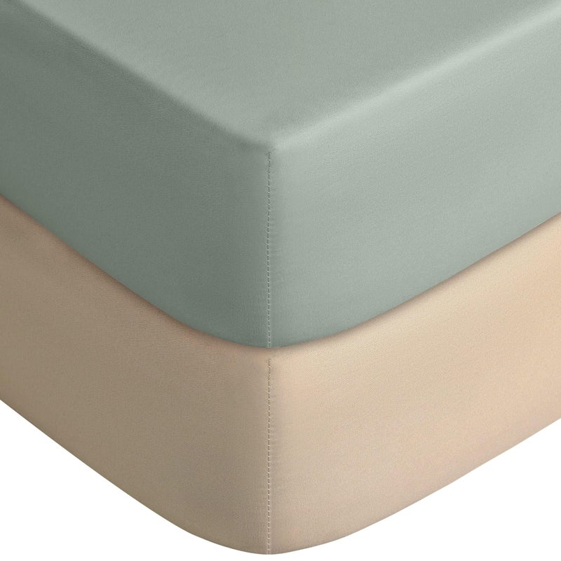 YOOFOSS Yoofoss Baby Crib Sheets for Boys Girls Fitted Crib Sheet 2 Pack for Standard Crib and Toddler Mattress Super Soft Microfiber Baby Sheet 28x52x8inApricotGreen