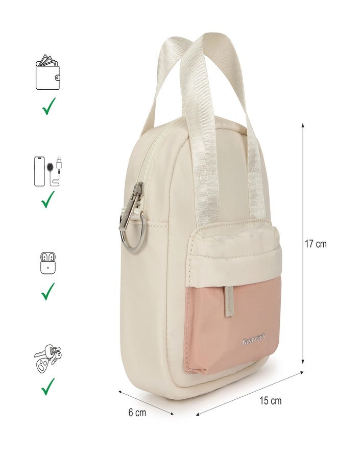 Fastrack CarryOn Mini Sling | Nylon Women’s Sling Bag | Dual Carry Options with Webbing Handles | Quick-Access Pockets & Zipper Closure - Image 4
