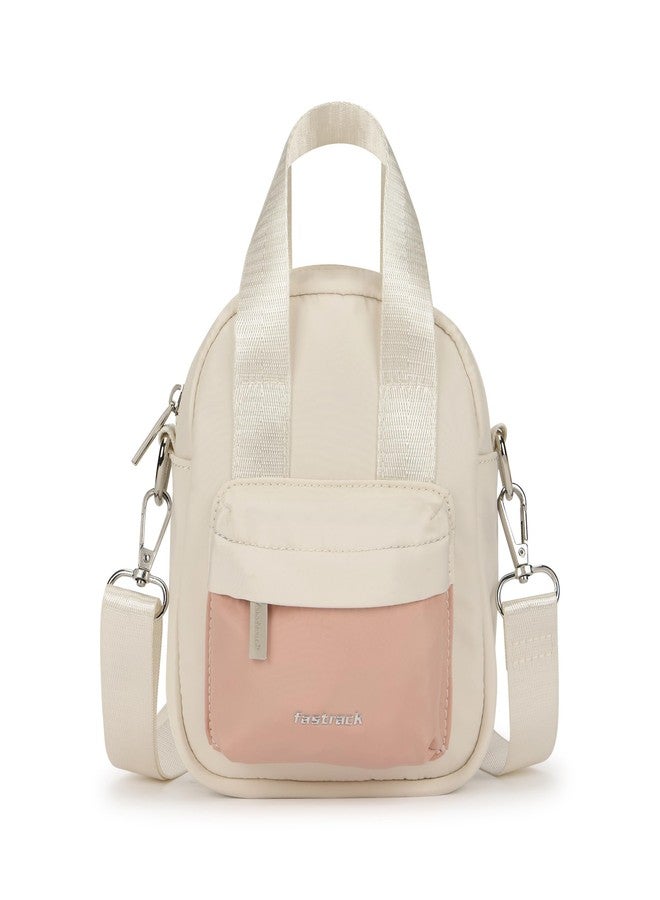 Fastrack CarryOn Mini Sling | Nylon Women’s Sling Bag | Dual Carry Options with Webbing Handles | Quick-Access Pockets & Zipper Closure - Image 1