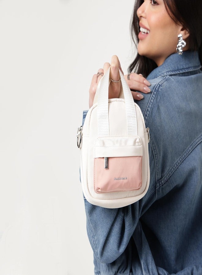 Fastrack CarryOn Mini Sling | Nylon Women’s Sling Bag | Dual Carry Options with Webbing Handles | Quick-Access Pockets & Zipper Closure - Image 2