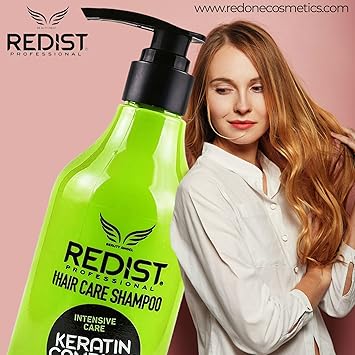 REDIST شامبو ريدست كيراتين كومبلكس للعناية بالشعر 500 مل يصلح يقوي ويعطي لمعة يقلل من قشرة الرأس برائحة زهرية - Image 2